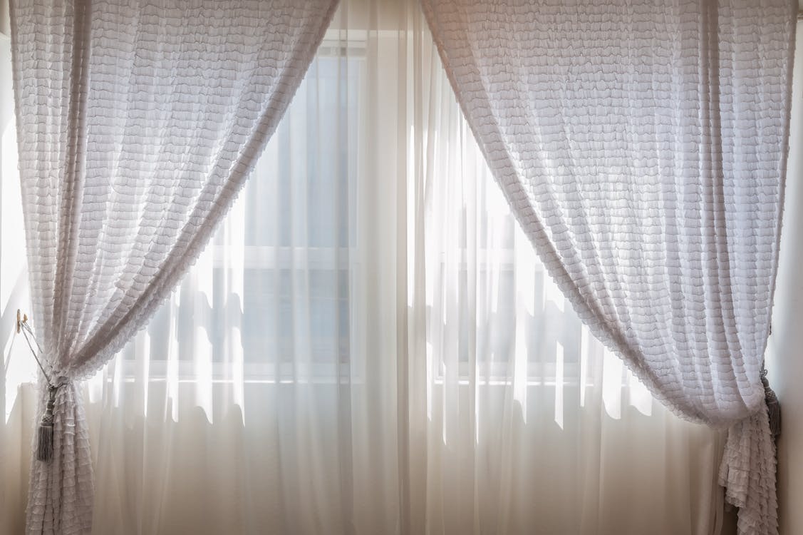 Beige Window Curtain