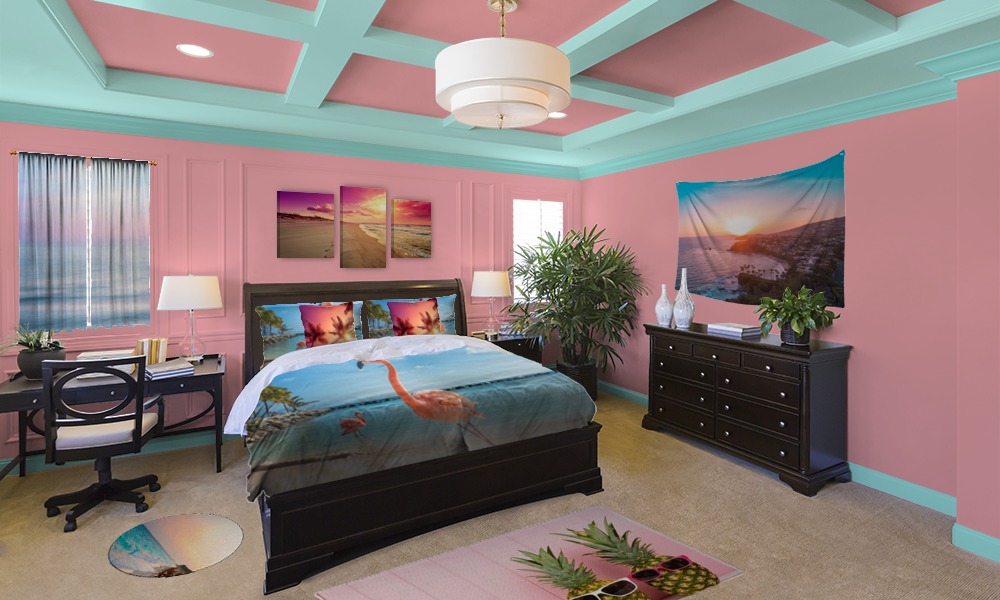 Vibrant Beach Bedroom