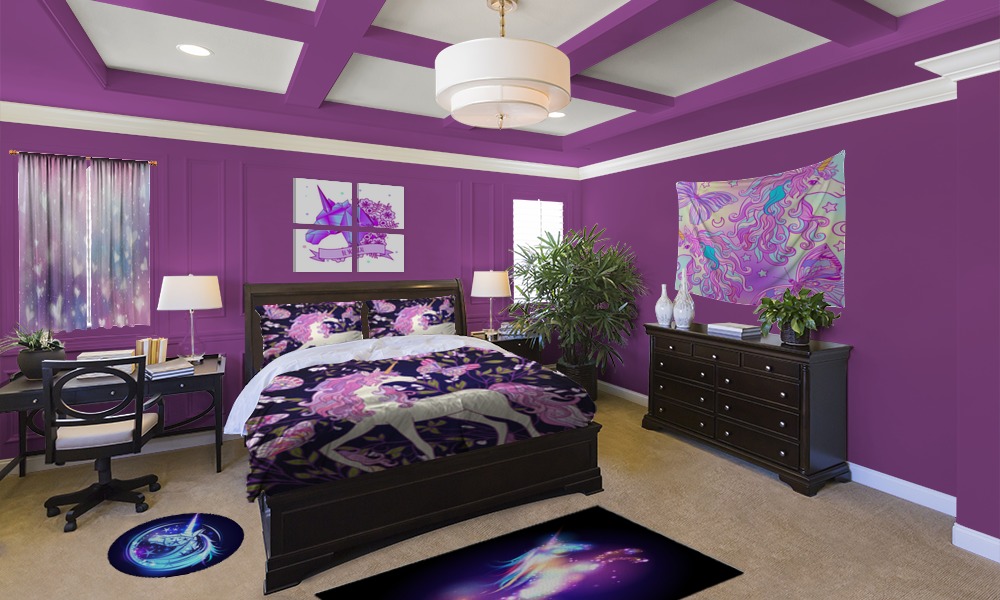 Violet Unicorn Bedroom