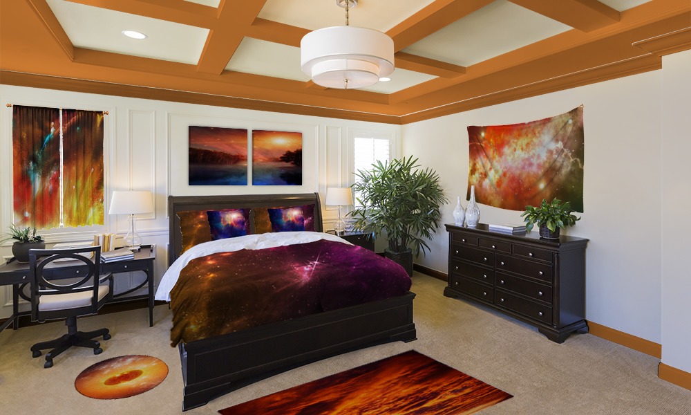 Celestial Orange Bedroom