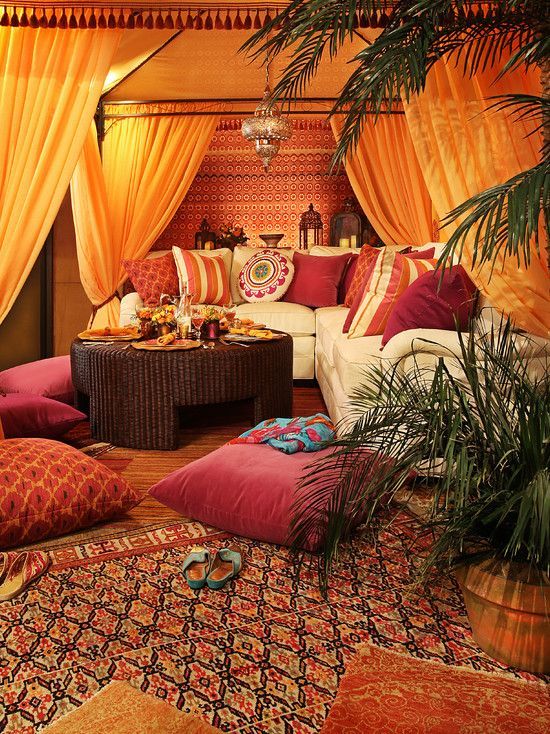 Moroccan Orange Bedroom