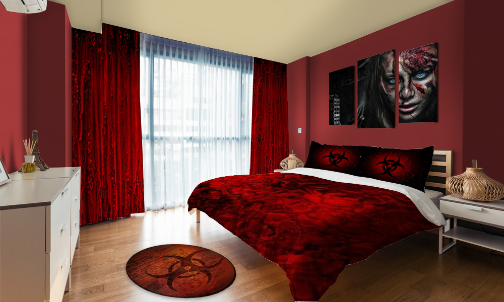 Red Zombie Bedroom For Girls