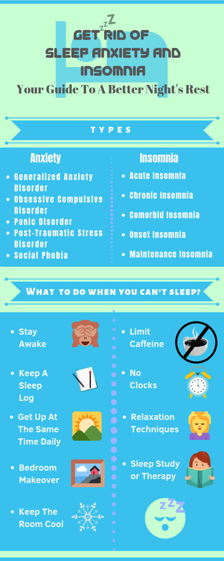 Sleep Anxiety and Insomnia Infographic