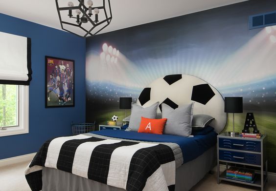 Blue Soccer Bedroom