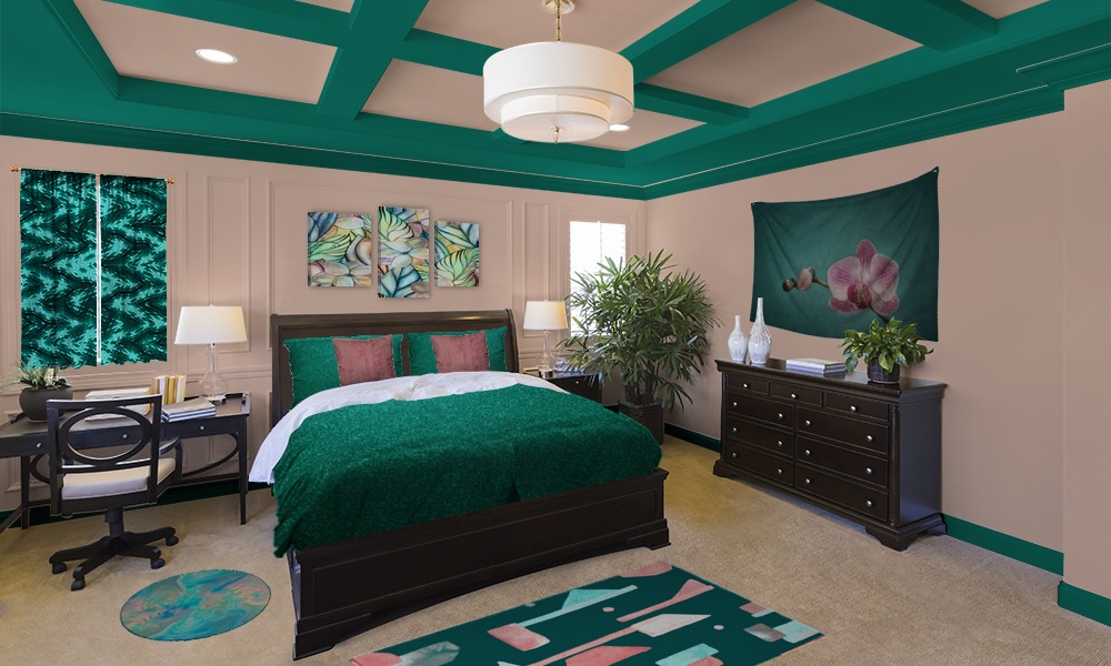 Chic Teal Bedroom