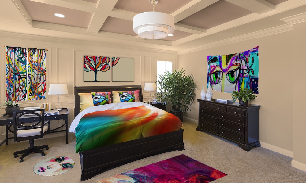 Colorful Artsy Bedroom