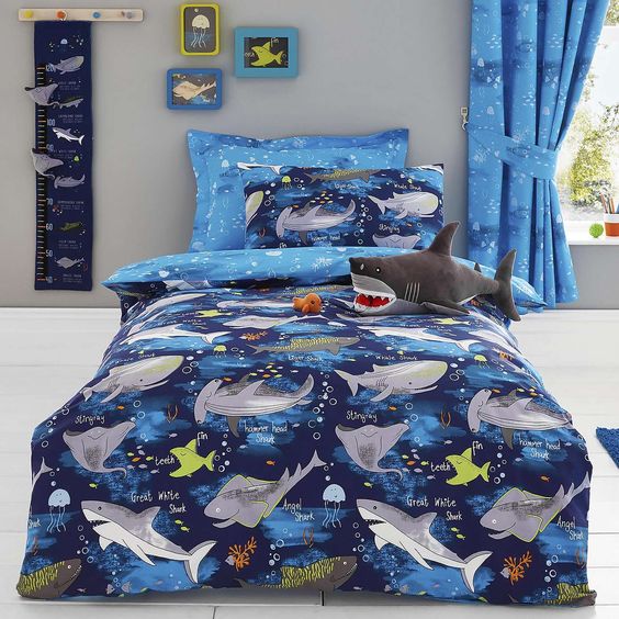 Shark Comforter Bedroom Theme