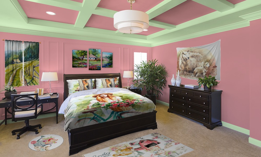 Farm Bedroom In Pastel