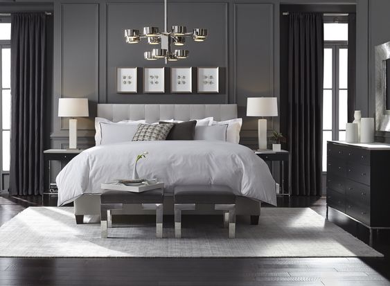 Black and Gray Bedroom