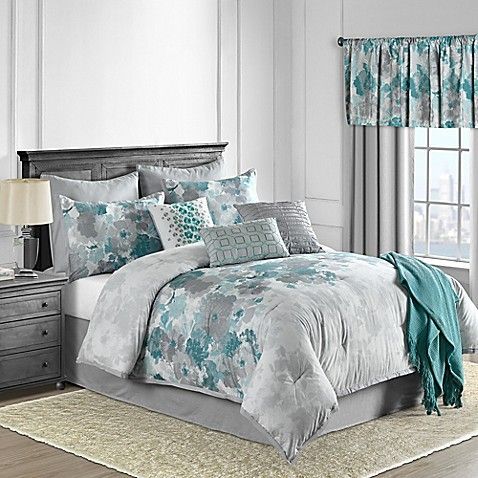 Gray Floral Bedroom