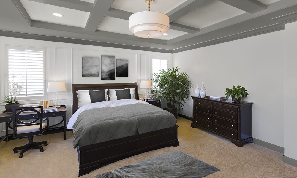 Gray Minimalist Bedroom