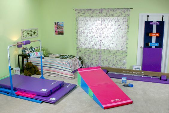 Gymnastics Bedroom With Practice Area