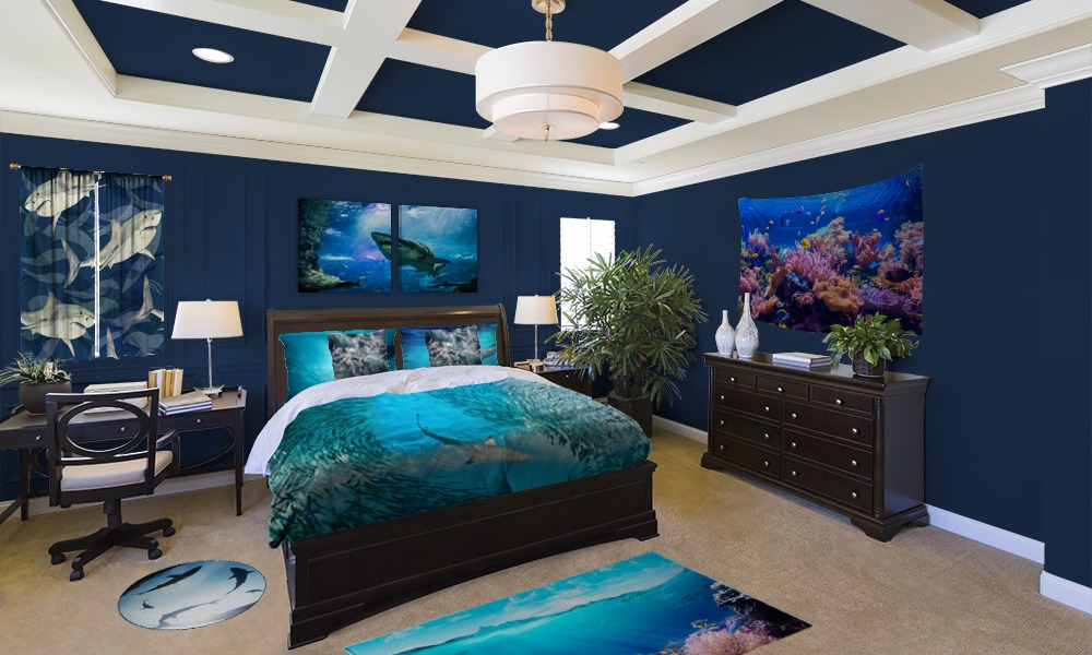 Lurking Shark Bedroom Aquarium Theme