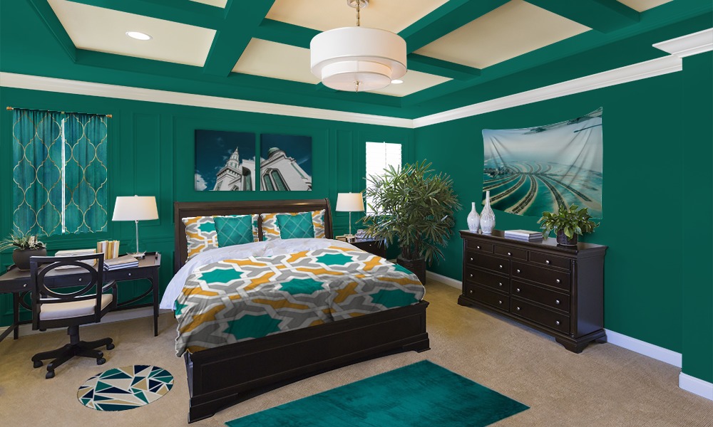 Mediterranean Teal Room