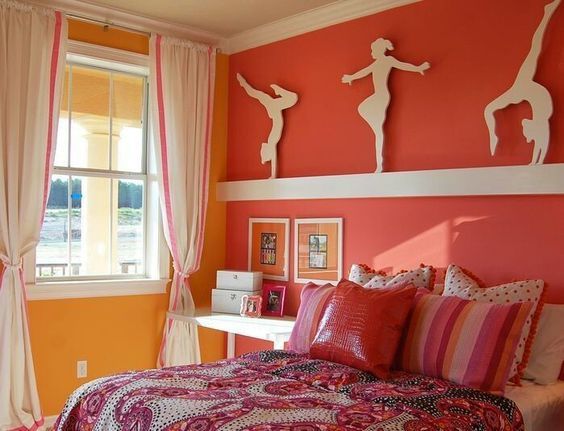Orange Gymnastics Bedroom