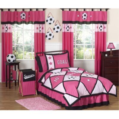 Pink Soccer Bedroom
