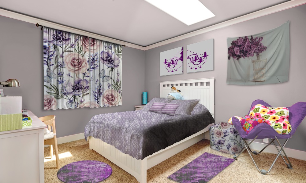 Purple Shabby Chic Room