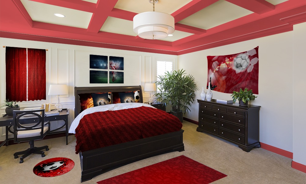 Red Soccer Bedroom
