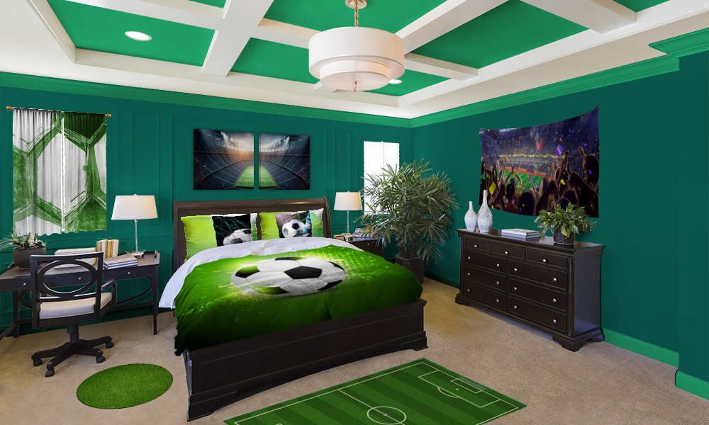 Soccer Room In Green