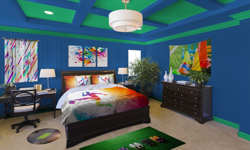 Colorful Soccer Bedroom
