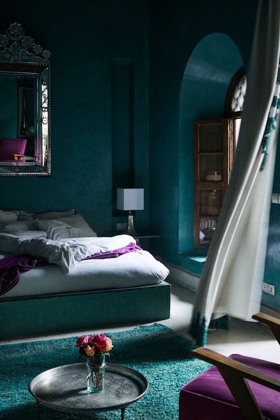 Teal Walls Bedroom