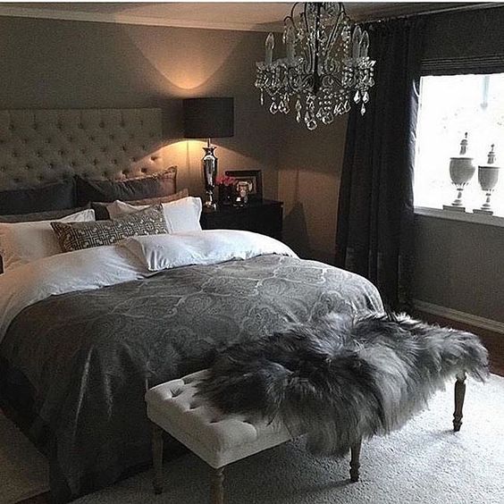 Gray Boudoir Bedroom