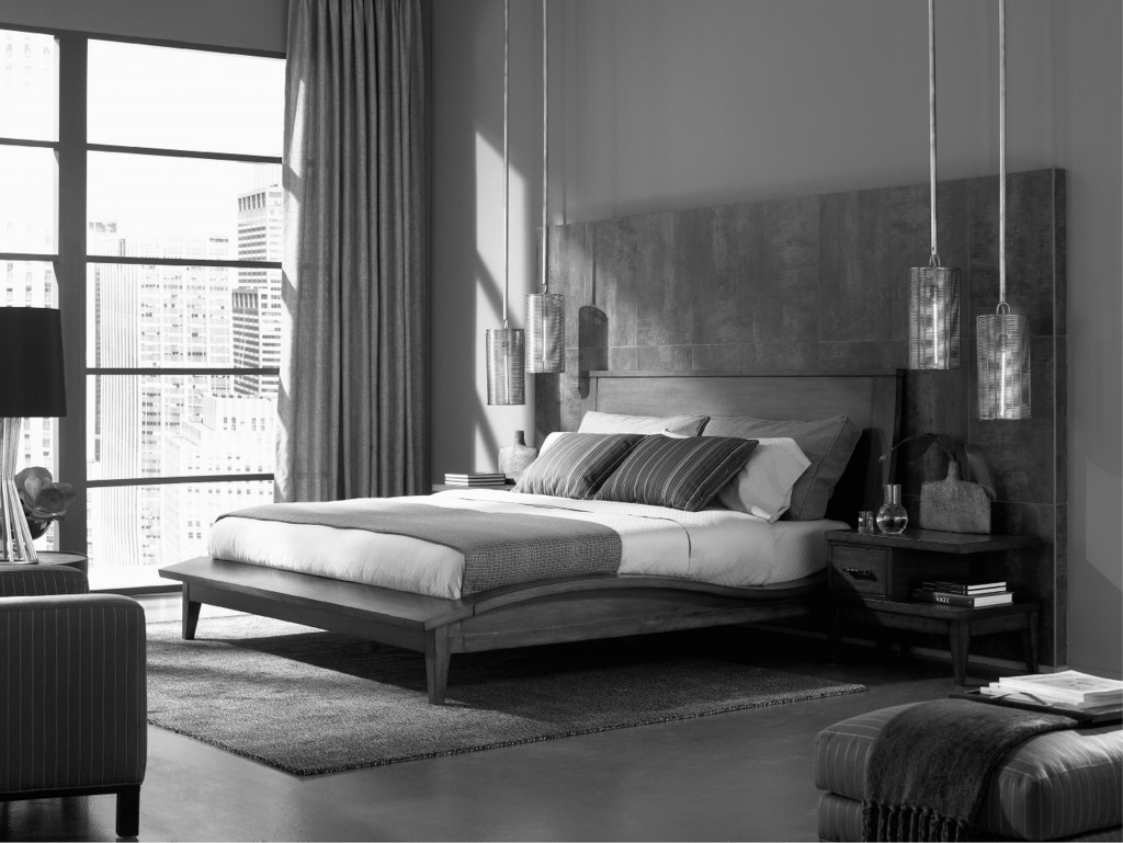 Neat Modern Grey Bedroom