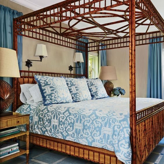 Blue and Brown Beach Bedroom