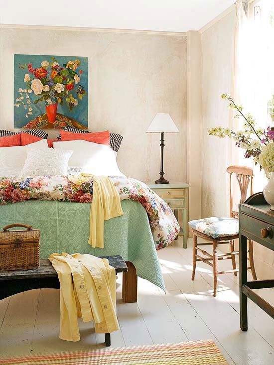 Country Bedroom Bright Accent