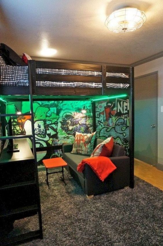 Bunk Bed With Graffiti