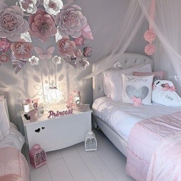 Gray and Pink Bedroom