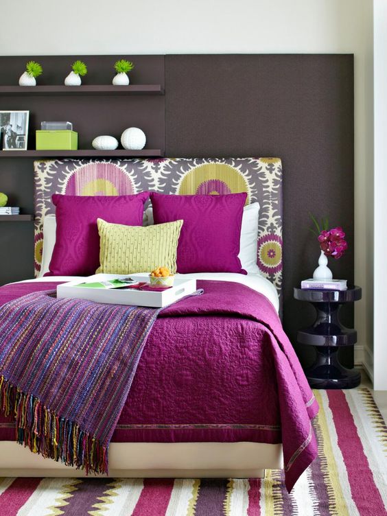 Eclectic Magenta Bedroom