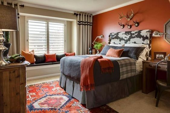 Orange Boys Bedroom