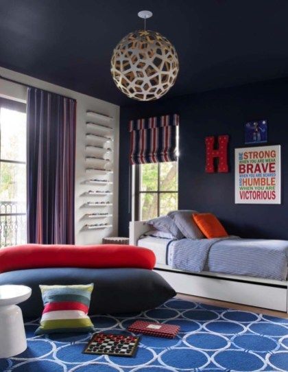 Red, White and Blue Teen's Bedroom
