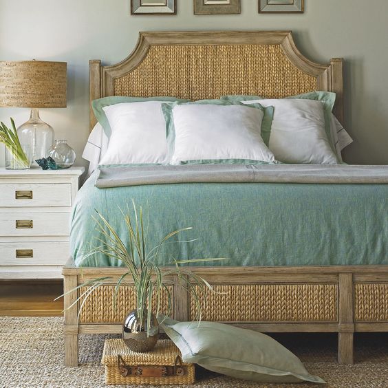 Beach Bedroom With Seagrass Display