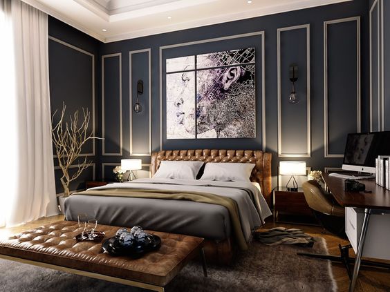 Stylish Masculine Bedroom