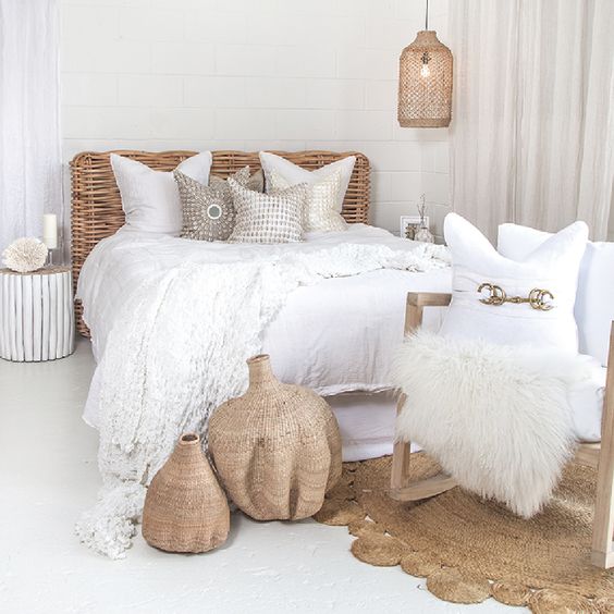 White Boho Bedroom