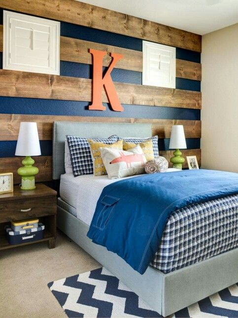 Bold Walls And Wood Stripes