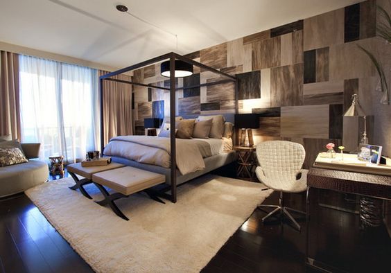 Modern Bedroom With Working Area