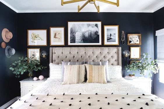 Brass and Dark Walls