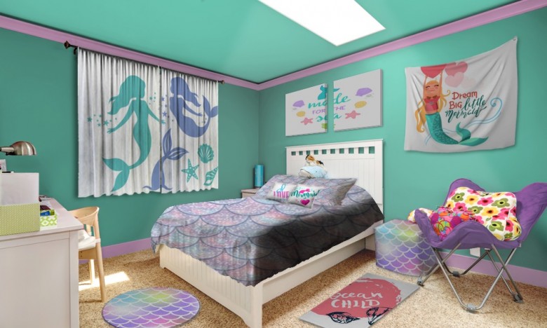 Mermaid Bedroom For Little Girls