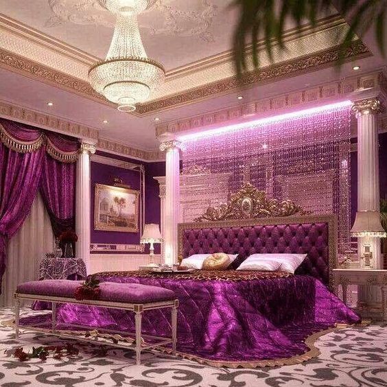 Grand Purple Bedroom