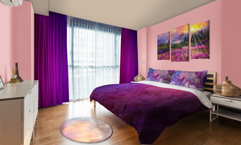 Purple Bedroom Ideas Visionbedding, Can You Attach A Headboard To The Purple Base