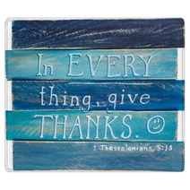 1 Thesslonians 5:18 Hand Painted On Wooden Shim Canvas Rugs 94435763