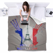 14th July Bastille Day Of France Blankets 67221501