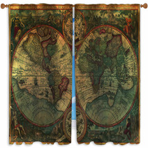 1611 Royalty Free Map Window Curtains 1865798