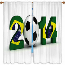 2014 Football World Cup Window Curtains 59101033