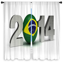 2014 Football World Cup Window Curtains 59101060