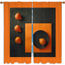 3+1 (orange Mat) Window Curtains 269211
