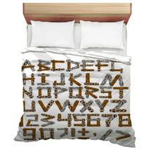 3d Alphabet In Style Of A Safari Bedding 11234268